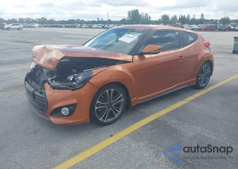 2016 Hyundai Veloster Turbo z USA, uszkodzony, nr VIN KMHTC6AE8GU284316